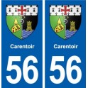 56 Carentoir blason autocollant plaque stickers ville