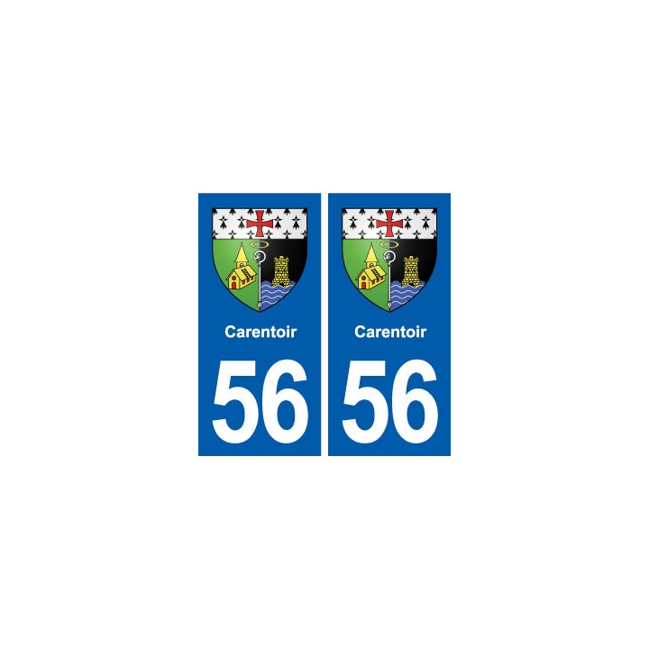 56 Carentoir blason autocollant plaque stickers ville