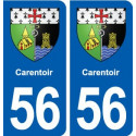 56 Carentoir blason autocollant plaque stickers ville
