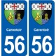 56 Carentoir blason autocollant plaque stickers ville
