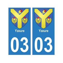 03 Yzeure ville autocollant plaque