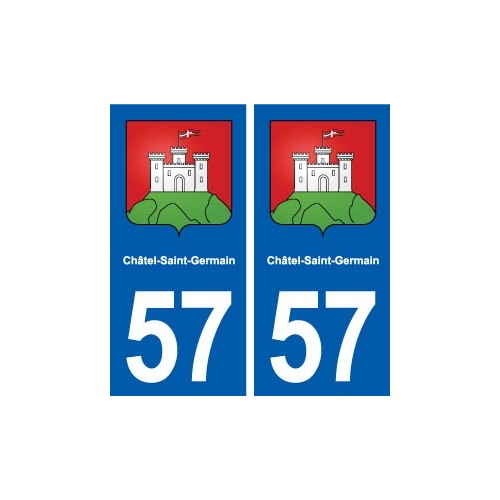 57 Châtel-Saint-Germain blason autocollant plaque stickers ville