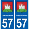 57 Châtel-Saint-Germain blason autocollant plaque stickers ville