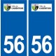 56 Carentoir logo autocollant plaque stickers ville