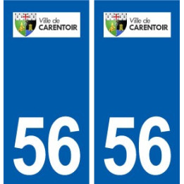 56 Carentoir logo autocollant plaque stickers ville