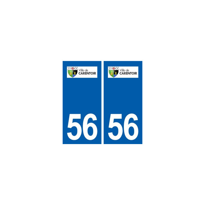 56 Carentoir logo autocollant plaque stickers ville