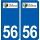 56 Carentoir logo autocollant plaque stickers ville
