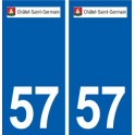 57 Châtel-Saint-Germain logo autocollant plaque stickers ville