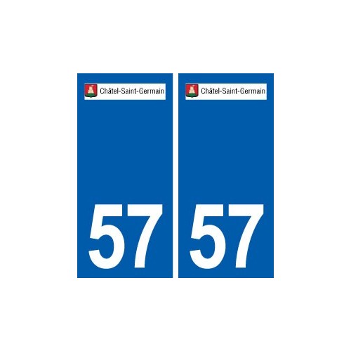 57 Châtel-Saint-Germain logo autocollant plaque stickers ville
