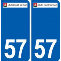57 Châtel-Saint-Germain logo autocollant plaque stickers ville