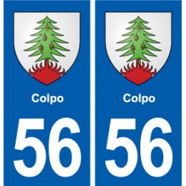 56 Colpo blason autocollant plaque stickers ville
