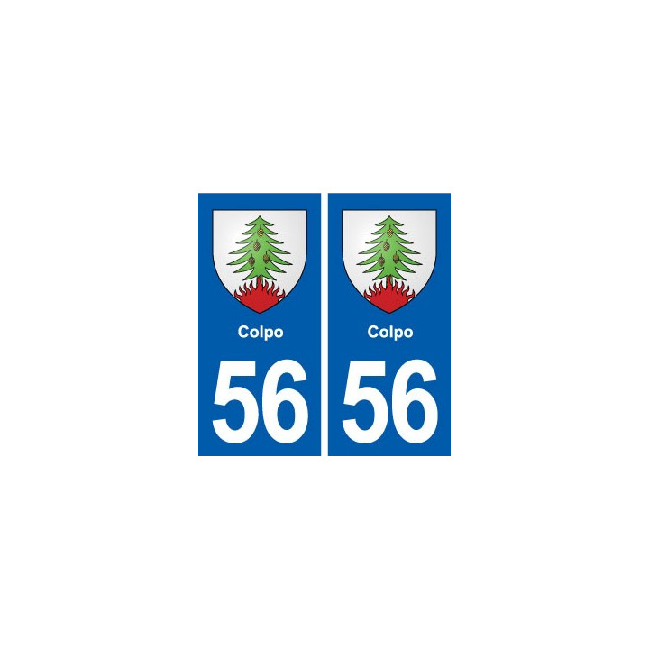 56 Colpo blason autocollant plaque stickers ville