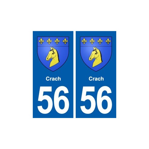 56 Crach blason autocollant plaque stickers ville