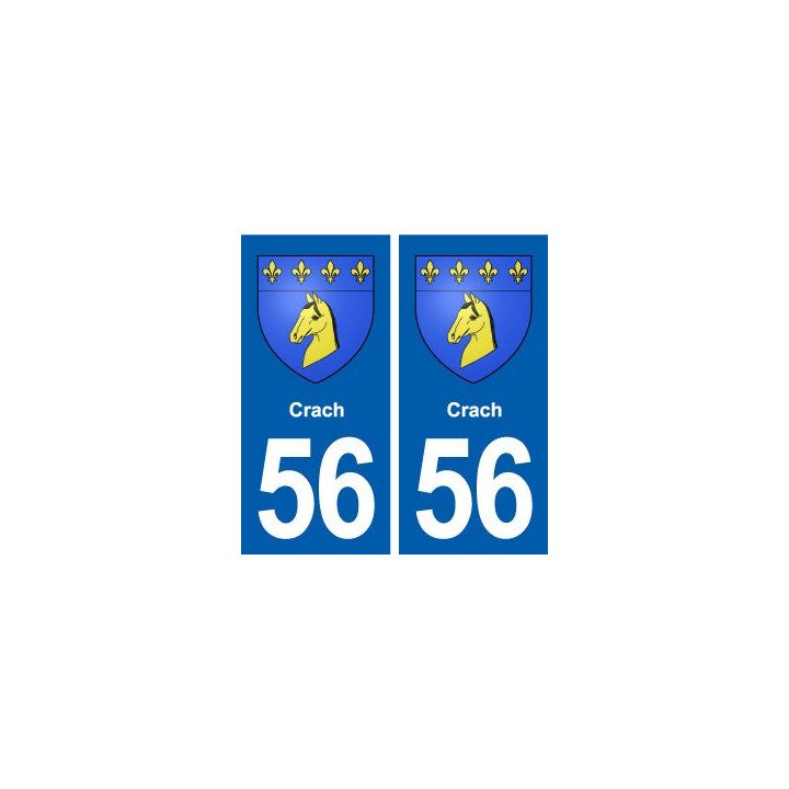 56 Crach blason autocollant plaque stickers ville