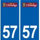 57 Clouange logo autocollant plaque stickers ville