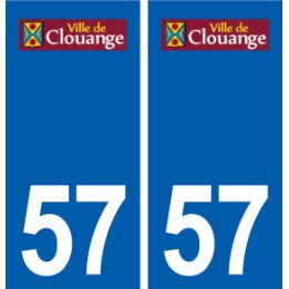 57 Clouange logo autocollant plaque stickers ville
