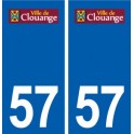 57 Clouange logo autocollant plaque stickers ville