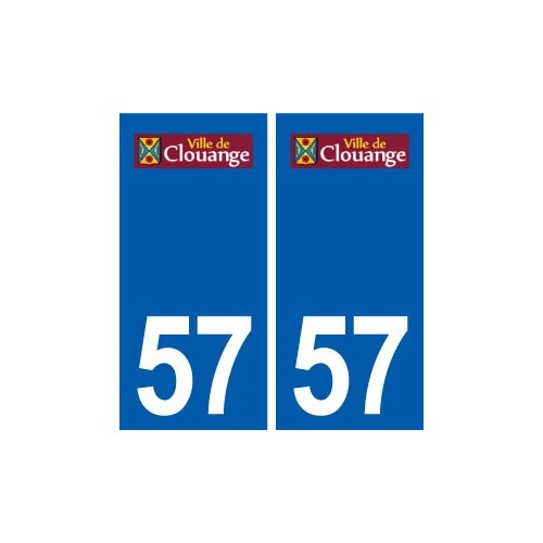 57 Clouange logo autocollant plaque stickers ville
