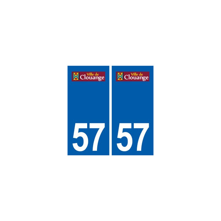 57 Clouange logo autocollant plaque stickers ville