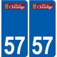 57 Clouange logo autocollant plaque stickers ville