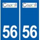 56 Crach logo autocollant plaque stickers ville