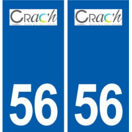 56 Crach logo autocollant plaque stickers ville