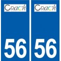 56 Crach logo autocollant plaque stickers ville