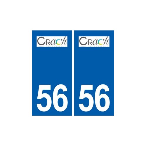 56 Crach logo autocollant plaque stickers ville