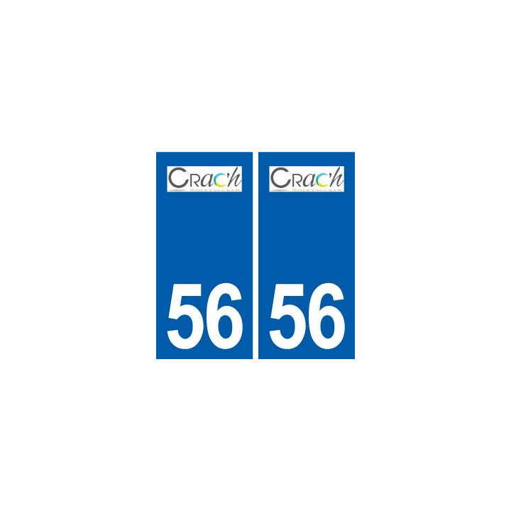 56 Crach logo autocollant plaque stickers ville