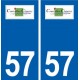 57 Courcelles-Chaussy logo autocollant plaque stickers ville