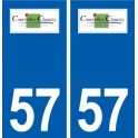57 Courcelles-Chaussy logo autocollant plaque stickers ville