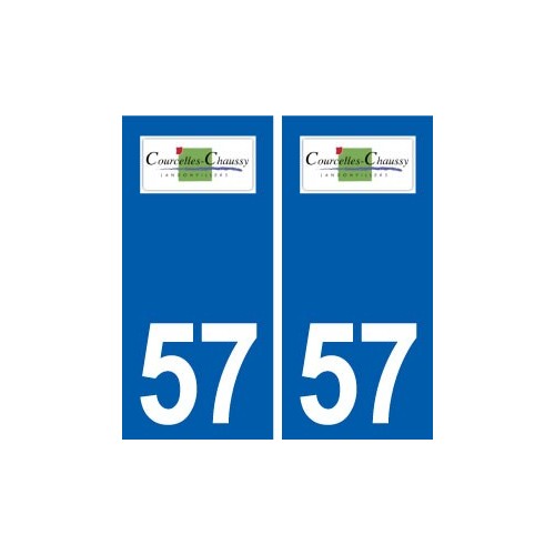 57 Courcelles-Chaussy logo autocollant plaque stickers ville
