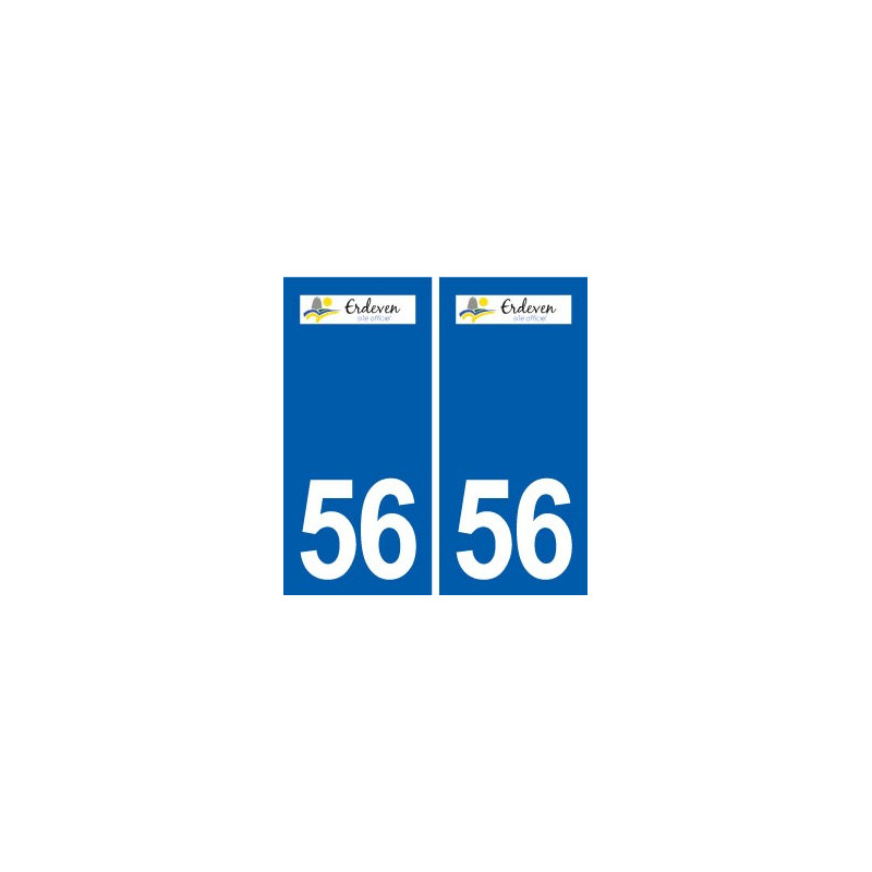 56 Erdeven logo autocollant plaque stickers ville