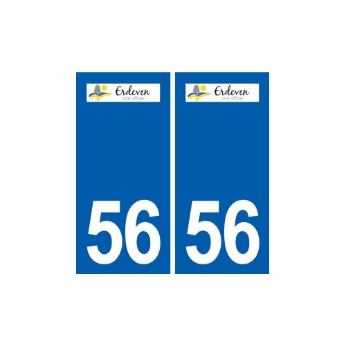 56 Erdeven logo autocollant plaque stickers ville