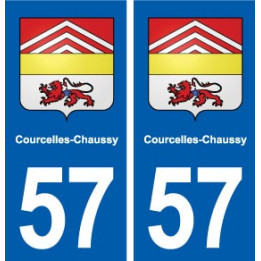57 Courcelles-Chaussy blason autocollant plaque stickers ville
