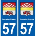 57 Courcelles-Chaussy blason autocollant plaque stickers ville