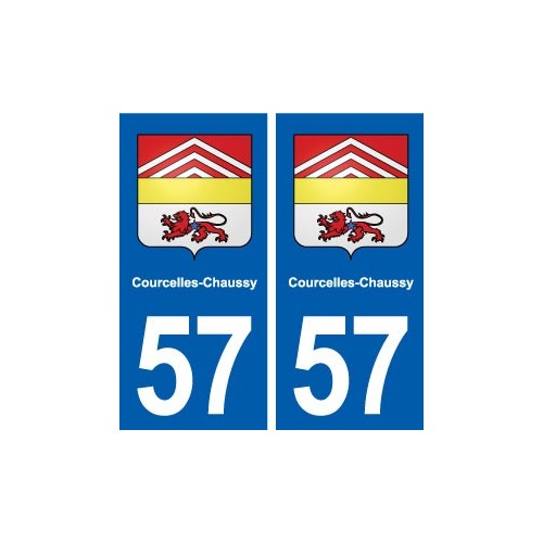 57 Courcelles-Chaussy blason autocollant plaque stickers ville