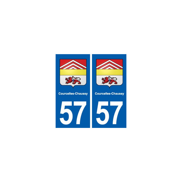 57 Courcelles-Chaussy blason autocollant plaque stickers ville