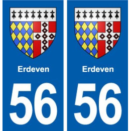 56 Erdeven blason autocollant plaque stickers ville