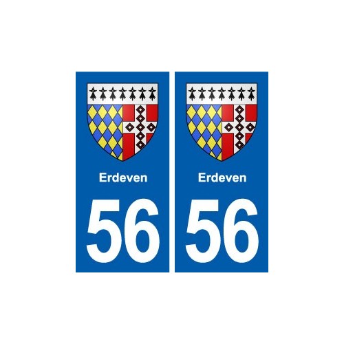 56 Erdeven blason autocollant plaque stickers ville