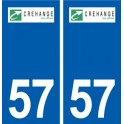 57 Créhange logo autocollant plaque stickers ville
