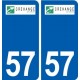 57 Créhange logo autocollant plaque stickers ville