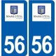 56 Étel logo autocollant plaque stickers ville