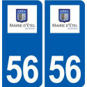 56 Étel logo autocollant plaque stickers ville