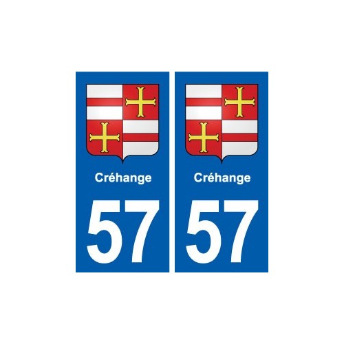 57 Créhange blason autocollant plaque stickers ville