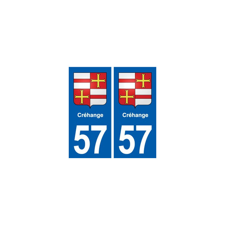 57 Créhange blason autocollant plaque stickers ville