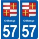 57 Créhange blason autocollant plaque stickers ville