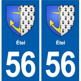 56 Étel blason autocollant plaque stickers ville