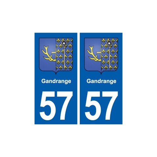 57 Gandrange blason autocollant plaque stickers ville