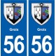 56 Groix blason autocollant plaque stickers ville